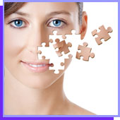 Woman facing a puzzle